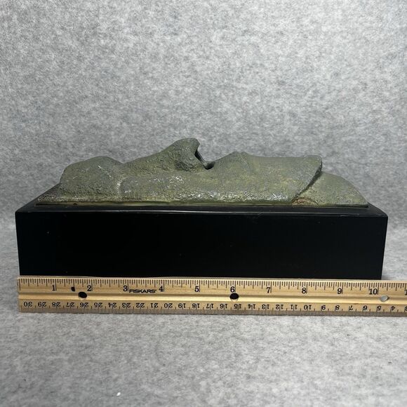 TIKI‎ Easter Island Moai Tissue Box Cover Faux Stone Green Face Dispenser Holder - Picture 10 of 13